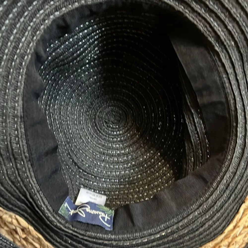 Panama Jack Floppy Braided Wide Brim Straw Paper Sun Excursion Hat Vacation